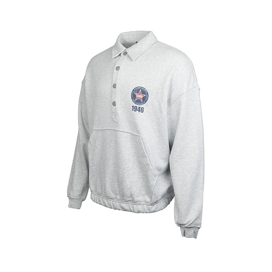 Men's hoodie with a polo collar and snap buttons ZARINA x SKA