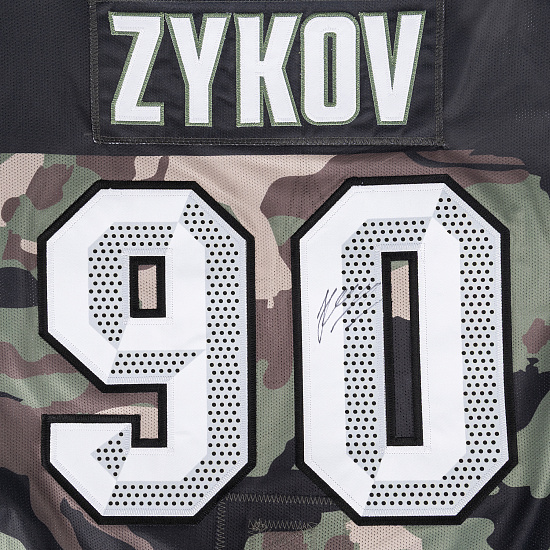 Home game Military jersey with autograph 25/26 Zykov (90)