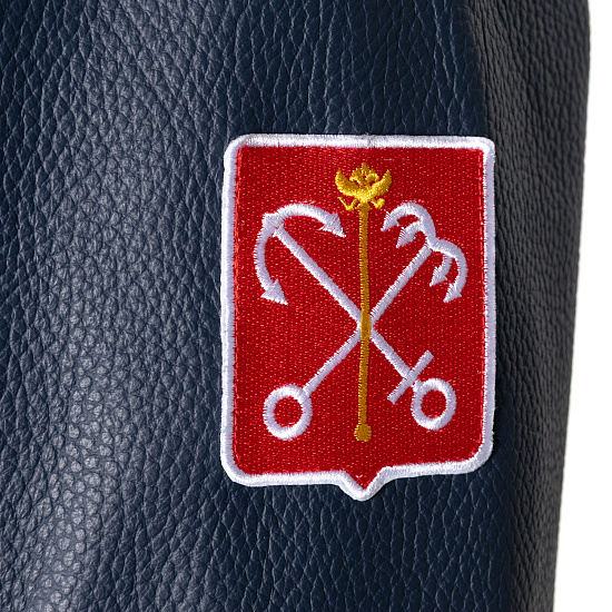 Бомбер с кожаными рукавами СКА